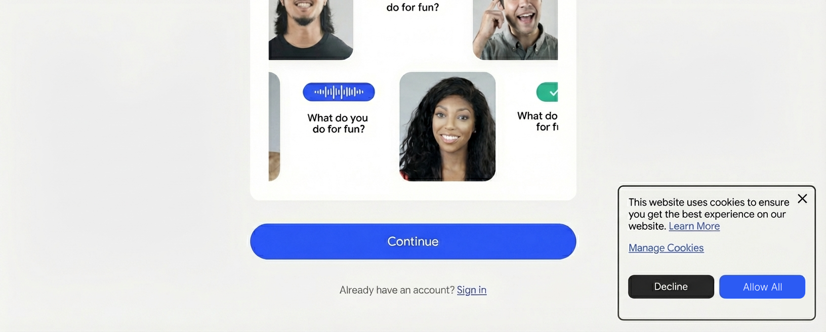 Speak suggestion after